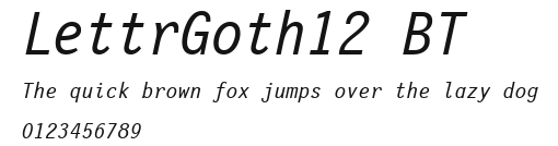 LettrGoth12 BT Preview