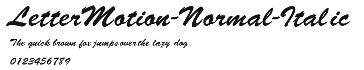 LetterMotion-Normal-Italic Preview