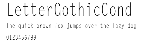 LetterGothicCond Preview