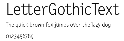 LetterGothicText Preview