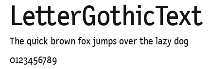 LetterGothicText Preview