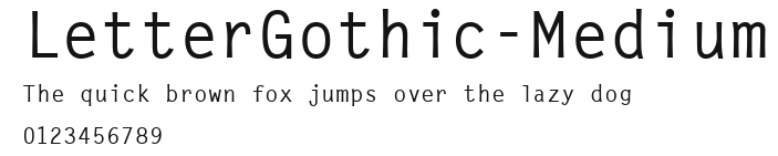 LetterGothic-Medium Preview