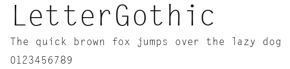 LetterGothic Preview