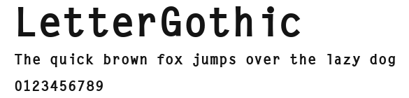 LetterGothic Preview