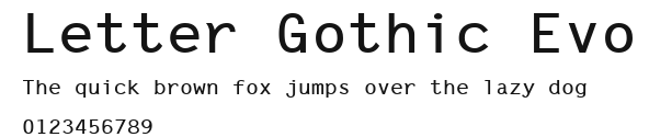 Letter Gothic Evo Preview