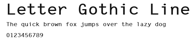 Letter Gothic Line Preview