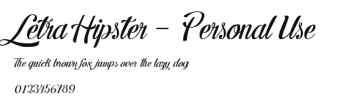 Letra Hipster - Personal Use Preview