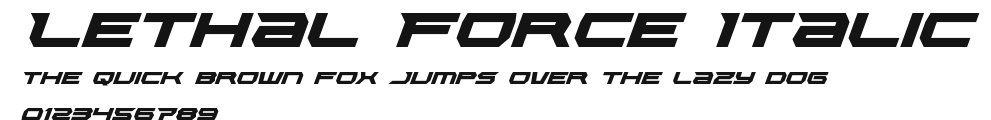 Lethal Force Italic Preview