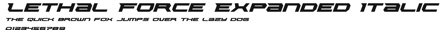Lethal Force Expanded Italic Preview