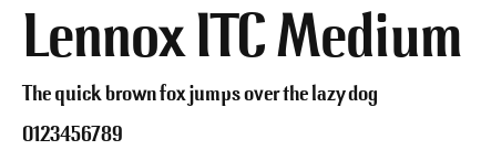 Lennox ITC Medium Preview