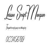 Leisure Script Marquee Preview