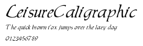 LeisureCaligraphic Preview