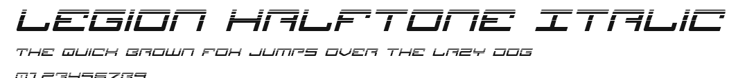 Legion Halftone Italic Preview