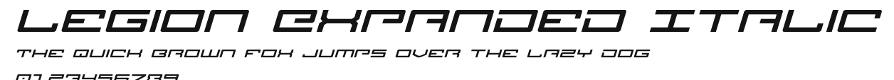 Legion Expanded Italic Preview