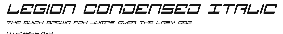 Legion Condensed Italic Preview
