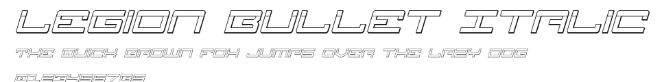 Legion Bullet Italic Preview