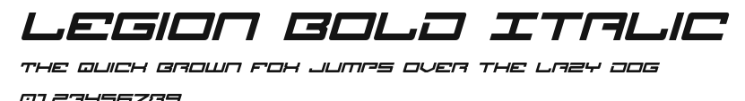 Legion Bold Italic Preview