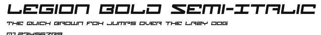 Legion Bold Semi-Italic Preview