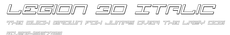 Legion 3D Italic Preview