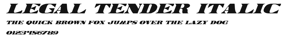 Legal Tender Italic Preview