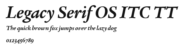 Legacy Serif OS ITC TT Preview