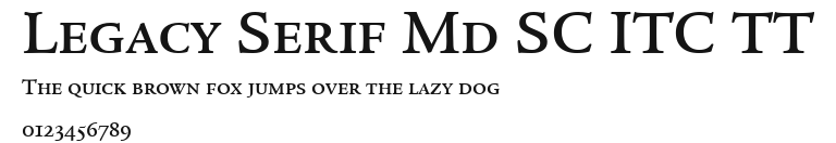 Legacy Serif Md SC ITC TT Preview