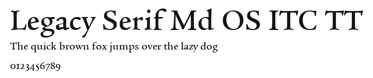 Legacy Serif Md OS ITC TT Preview
