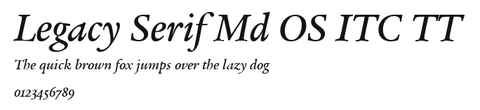 Legacy Serif Md OS ITC TT Preview