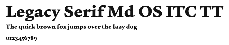 Legacy Serif Md OS ITC TT Preview