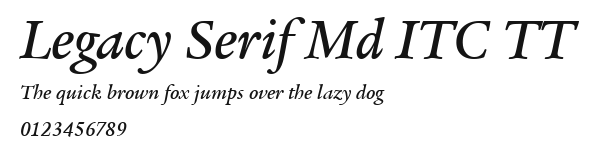 Legacy Serif Md ITC TT Preview
