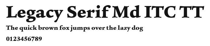 Legacy Serif Md ITC TT Preview