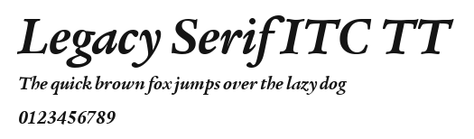 Legacy Serif ITC TT Preview
