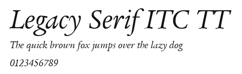 Legacy Serif ITC TT Preview
