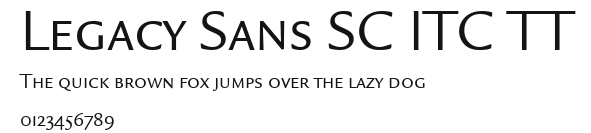 Legacy Sans SC ITC TT Preview