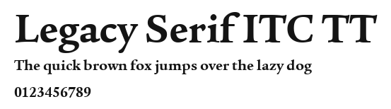 Legacy Serif ITC TT Preview