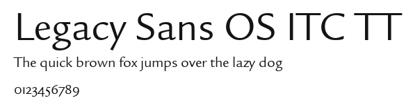 Legacy Sans OS ITC TT Preview