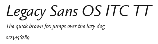 Legacy Sans OS ITC TT Preview