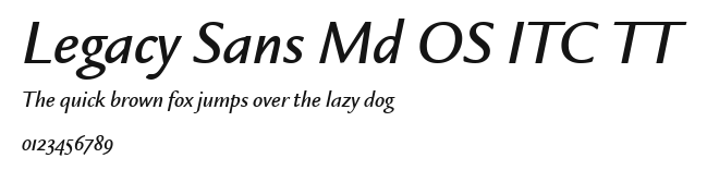 Legacy Sans Md OS ITC TT Preview