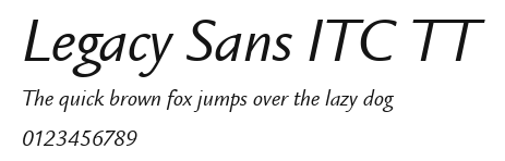 Legacy Sans ITC TT Preview