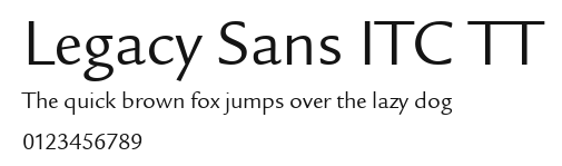 Legacy Sans ITC TT Preview