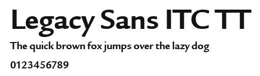 Legacy Sans ITC TT Preview