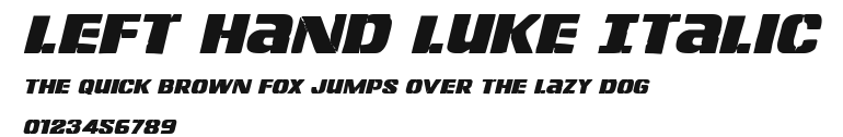 Left Hand Luke Italic Preview