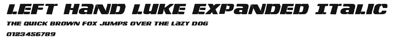 Left Hand Luke Expanded Italic Preview