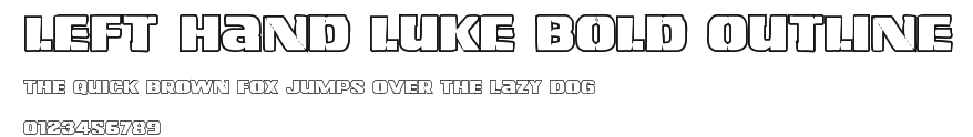 Left Hand Luke Bold Outline Preview