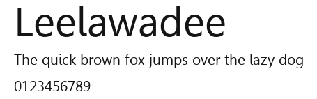 Leelawadee Preview
