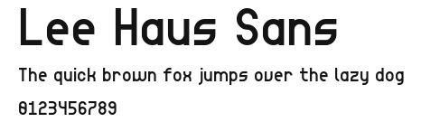Lee Haus Sans Preview