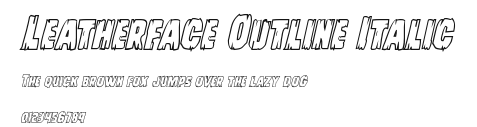 Leatherface Outline Italic Preview