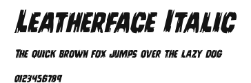 Leatherface Italic Preview