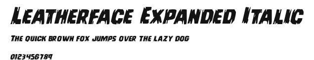 Leatherface Expanded Italic Preview