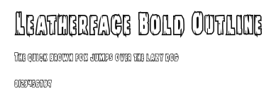 Leatherface Bold Outline Preview